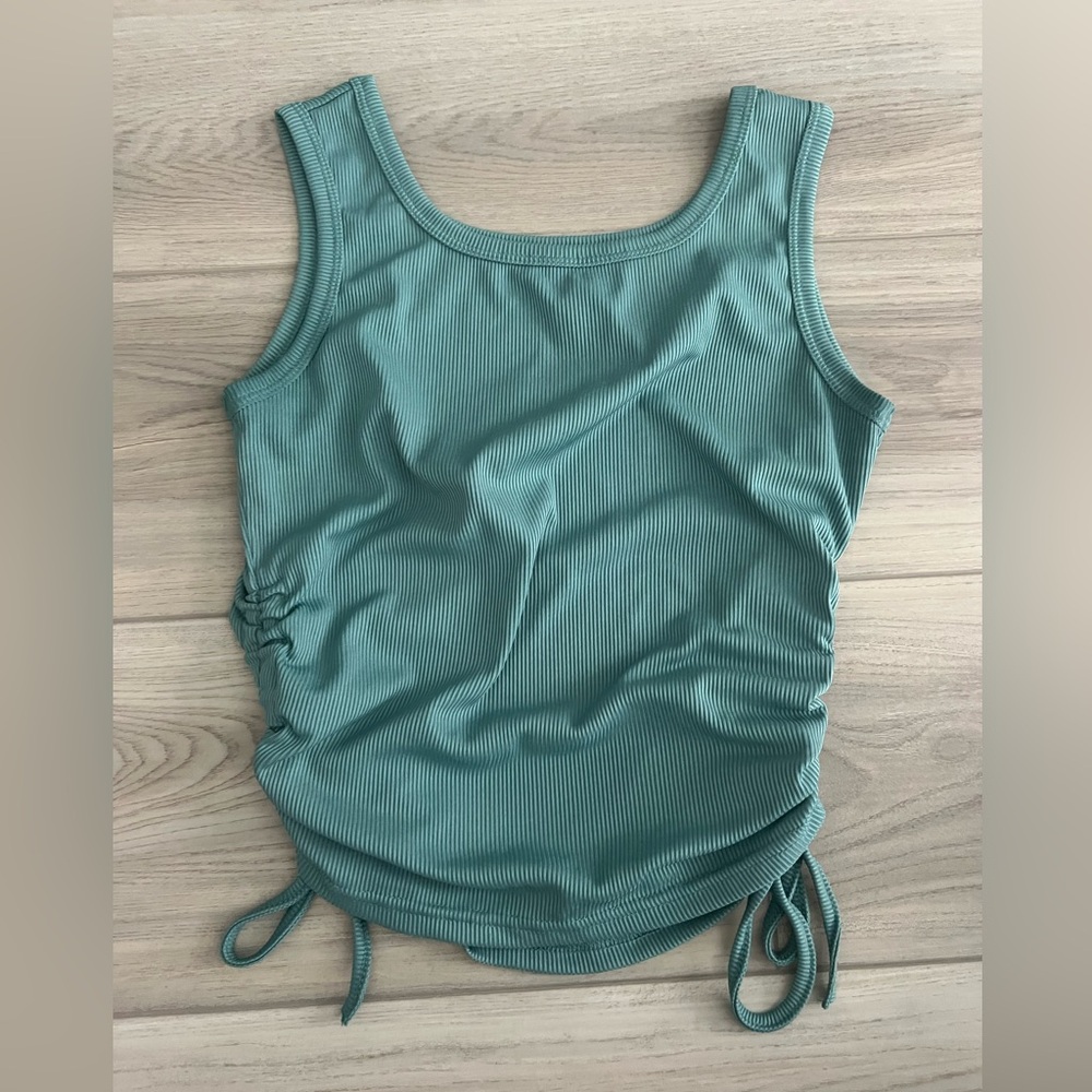 Teal crop top